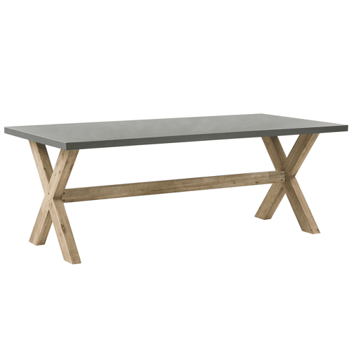 Mesa de refeição de jardim OLBIA 200 cm 100 cm Betão Cinzento