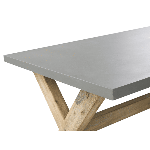 Mesa de refeição de jardim OLBIA 200 cm 100 cm Betão Cinzento