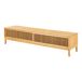Mesa de TV Videbæk con 2 puertas corredoras bambú 140 Mesa de TV Videbæk con 2 puertas corredoras bambú 140 Natural