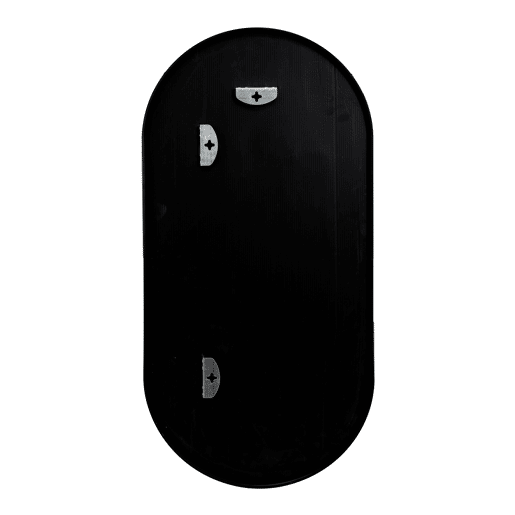 Espelho de parede oval em alumínio Picciano 40x80 cm Preto