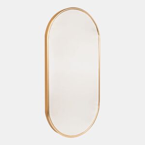 Espelho de parede oval em alumínio Picciano 40x80 cm Dourado