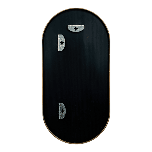 Espelho de parede oval em alumínio Picciano 40x80 cm Dourado