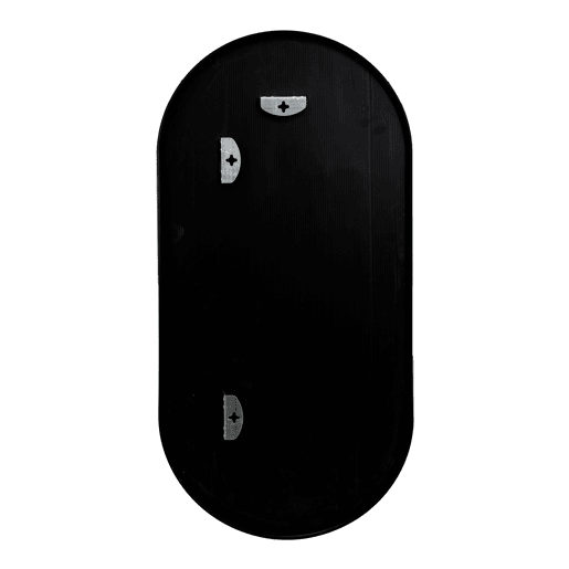 Espelho de parede oval em alumÃnio Picciano 30x60 cm Preto Espelho de parede oval em alumÃnio Picciano 30x60 cm Preto