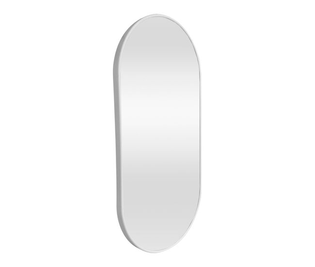 Espejo de pared ovalado picciano de aluminio 40x80 cm blanco
