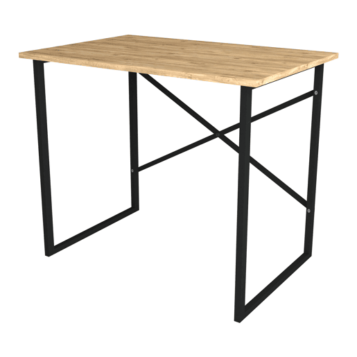 Secretária moderna Tjeldsund aglomeradometal 70x90x60 cm Carvalho  Antracite en.casa.