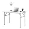 Secretária dobrável ajustável em altura aglomerado 75 - 76,4 cm aglomerado metal 120 x 60 cm - Branco neu.haus neu.haus