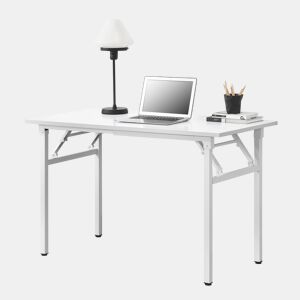 Secretária dobrável ajustável em altura aglomerado 75 - 76,4 cm aglomerado metal 120 x 60 cm - Branco neu.haus neu.haus