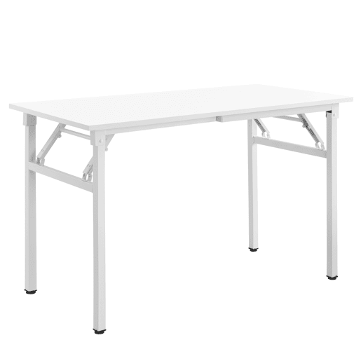 Secretária dobrável ajustável em altura aglomerado 75 - 76,4 cm aglomerado metal 120 x 60 cm - Branco neu.haus neu.haus