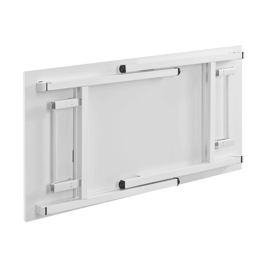 Secretária dobrável ajustável em altura aglomerado 75 - 76,4 cm aglomerado metal 120 x 60 cm - Branco neu.haus neu.haus