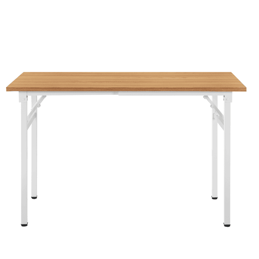 Secretária dobrável ajustável em altura aglomerado de madeira 75 - 76,4 cm aglomerado de metal 120 x 60 cm - cor faiabranco neu.haus.