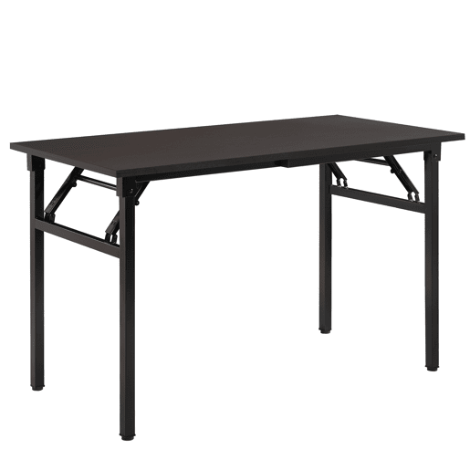 Secretária dobrável ajustável em altura aglomerado de madeira 75 - 76,4 cm aglomerado de metal 120 x 60 cm - Cor castanho escuropreto neu.haus.