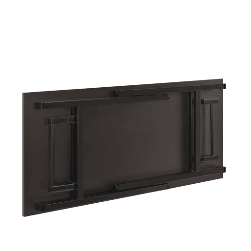 Secretária dobrável ajustável em altura aglomerado de madeira 75 - 76,4 cm aglomerado de metal 120 x 60 cm - Cor castanho escuropreto neu.haus.