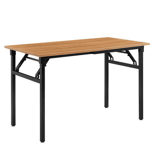 Secretária dobrável ajustável em altura aglomerado de madeira 75 - 76,4 cm aglomerado de metal 120 x 60 cm - Cor FaiaPreto neu.haus.