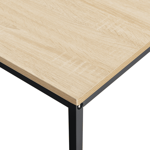 Secretária Røros em MDF e metal 120 x 60 x 72 cm - Efeito carvalho en.casa.