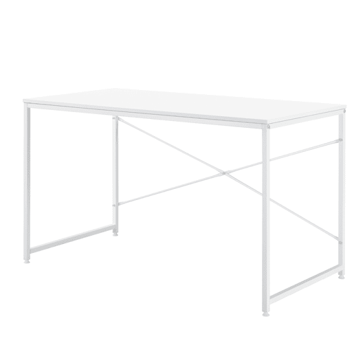 Secretária Røros em MDF e metal 120 x 60 x 72 cm - Branco en.casa.