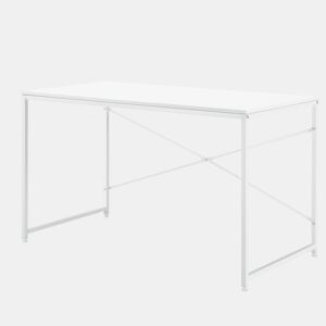 Secretária Røros em MDF e metal 120 x 60 x 72 cm - Branco en.casa.