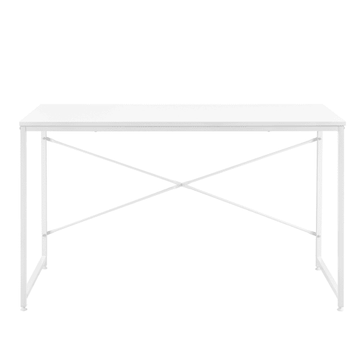 Secretária Røros em MDF e metal 120 x 60 x 72 cm - Branco en.casa.