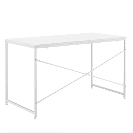 Secretária Røros em MDF e metal 120 x 60 x 72 cm - Branco en.casa.