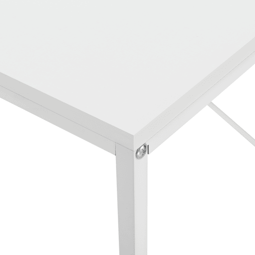 Secretária Røros em MDF e metal 120 x 60 x 72 cm - Branco en.casa.