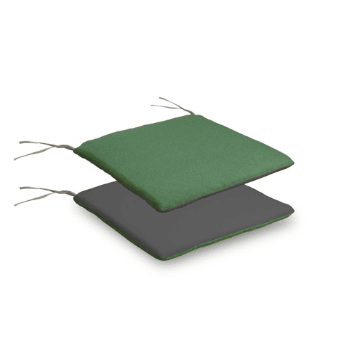 Almofada de cadeira reversível Verde - Cinzento 38 x 3 x 42 cm