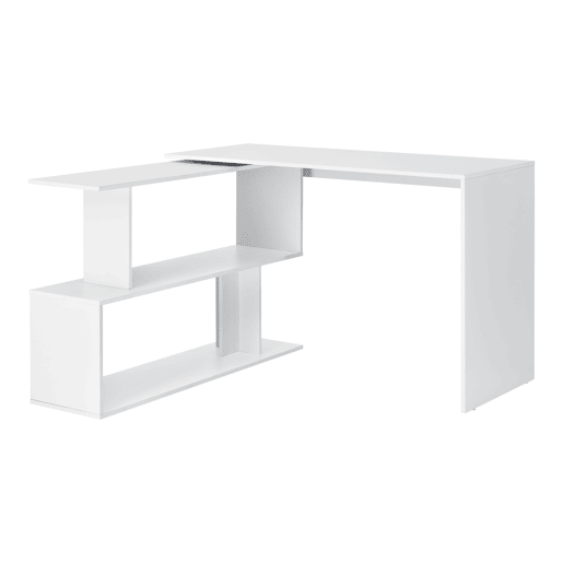 Secretária Arendal em forma de L Aglomerado 77x120x50 cm branco en.casa