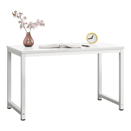 Mesa de computador Mesa de PC Herning AçoAglomerado 75x120x60 cm Branco en.casa