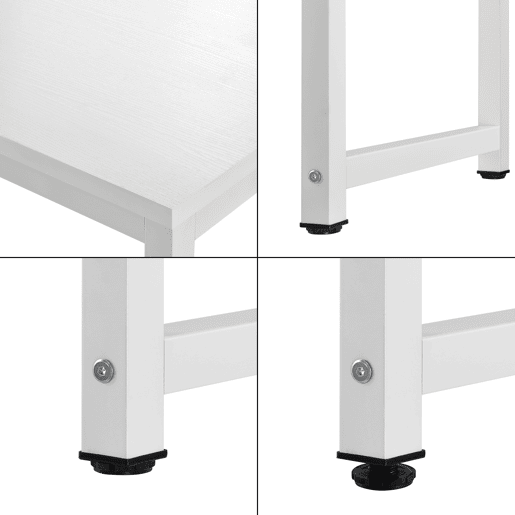 Mesa de computador Mesa de PC Herning AçoAglomerado 75x120x60 cm Branco en.casa