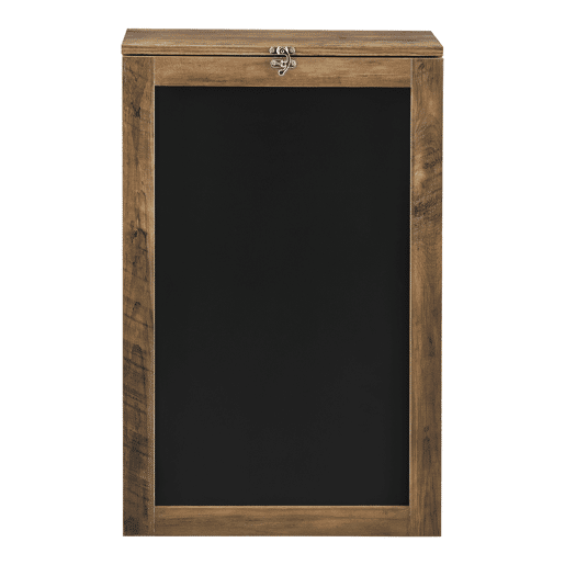 Secretária de parede dobrável Kläppen com cortiça e quadro negro mdf 80 x 50 x 19 cm madeira natural en.Casa