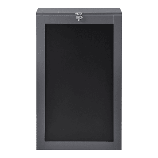 Secretária de parede dobrável Kläppen com cortiça e quadro negro mdf 80 x 50 x 19 cm Cinzento escuro en.Casa