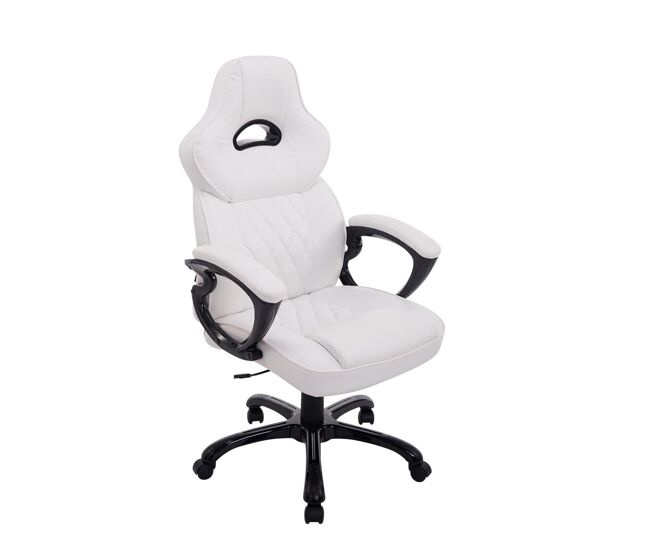 Silla de oficina racing big xxx ergonómica con mecanismo de inclinación color blanco