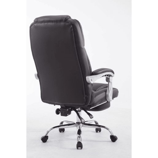 Cadeira executiva Pacific design elegante com apoio para os pés rebatível 100% poliuretano Cor Castanho