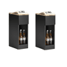 Conjunto de 2 mesas de apoio com 1 gaveta preto FBT111 20x35x60 cm SoBuy