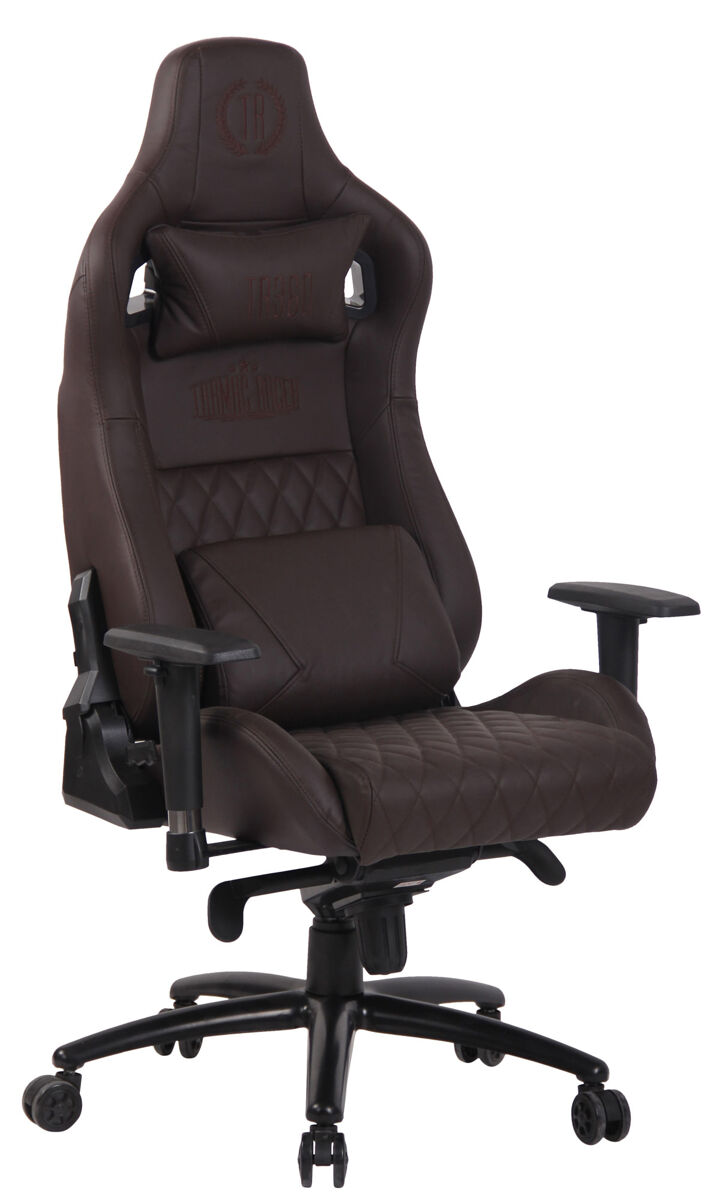 Silla de oficina keren ergonómica altura del asiento ajustable 100% cuero real color marrón