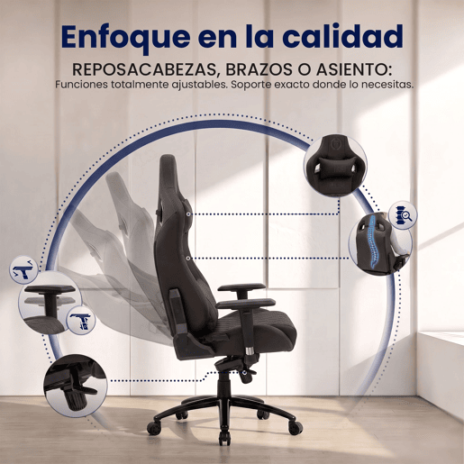Cadeira de escritório ergonómica Keren com assento regulável em altura 100% pele verdadeira Cor Castanho