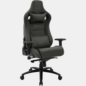 Cadeira de escritório ergonómica Keren com assento regulável em altura 100% pele verdadeira Cor Cinzento