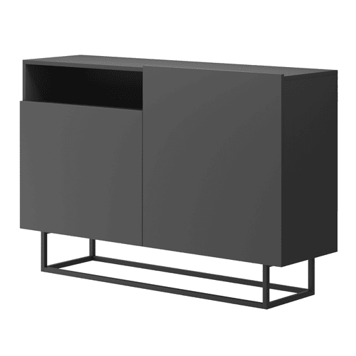 Cómoda ENJOY EK120 design minimalista com gavetas 120x37x82 cm Cinzento escuro