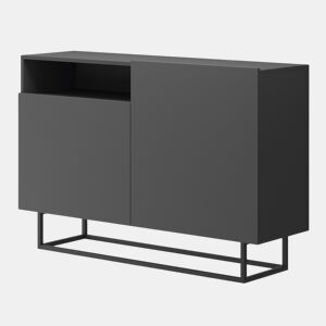 Cómoda ENJOY EK120 design minimalista com gavetas 120x37x82 cm Cinzento escuro