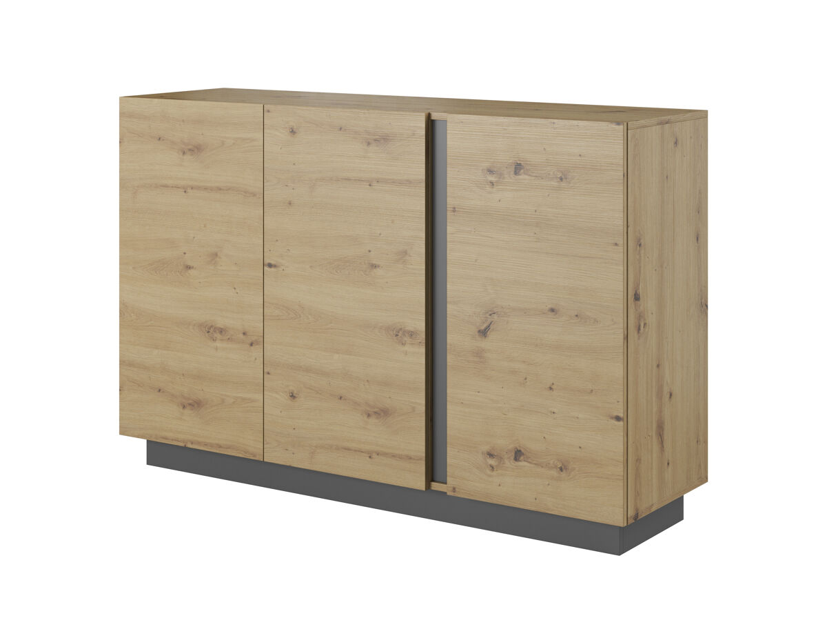 Cómoda arco 138 diseño moderno y acabado de alta calidad con compartimentos 139x40x91 cm madera
