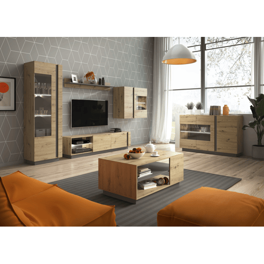 Cómoda ARCO 138 design moderno e acabamento de alta qualidade com compartimentos 139x40x91 cm Madeira
