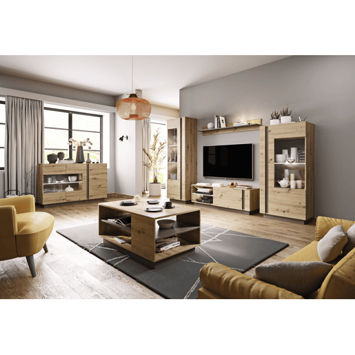 Cómoda ARCO 138 design moderno e acabamento de alta qualidade com compartimentos 139x40x91 cm Madeira
