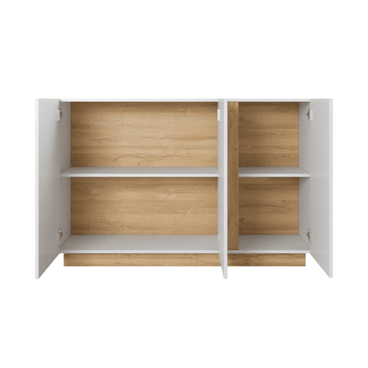 Cómoda ARCO 138 design moderno e acabamento de alta qualidade com compartimentos 139x40x91 cm Branco
