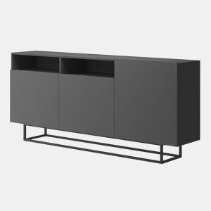 Cómoda ENJOY EK180 moderna e funcional 180x37x82 cm Cinzento escuro