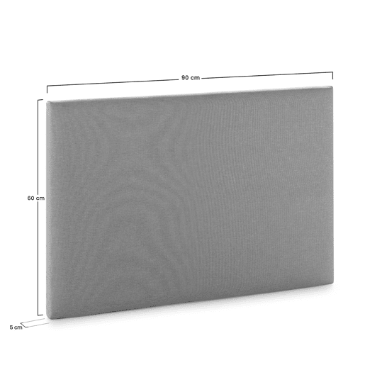 Cabeceira Cinza Claro Aura 90x60 cm Cabeceira Cinza Claro Aura 90x60 cm