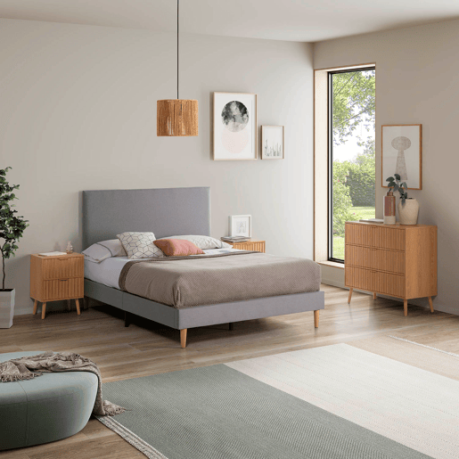 Cabeceira Cinza Claro Aura 90x60 cm Cabeceira Cinza Claro Aura 90x60 cm