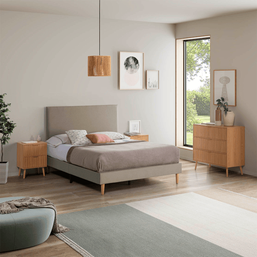Cabeceira Aura Beige 140x60 cm