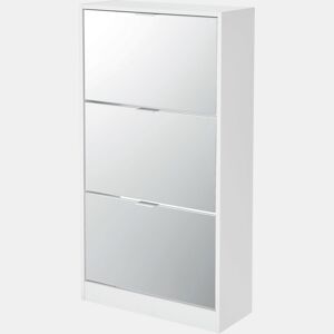Sapateira Kragerø 3 compartimentos máx. 18 pares aglomerado 115 x 60 x 24 cm branco en.casa.