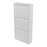 Sapateira Sokndal com 3 portas metálicas com dobradiças 104 x 50 x 15 cm branco en.casa.