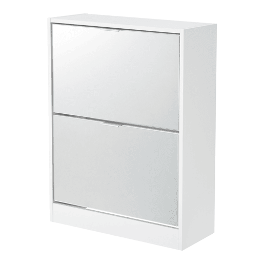 Sapateira Kragerø 2 compartimentos máx. 12 pares aglomerado 80 x 60 x 24 cm branco en.casa