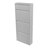 Sapateira Sokndal com 3 + 1 portas metálicas com dobradiças 118 x 50 x 15 cm branco en.casa