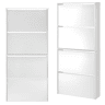 Sapateira Vogar com espelho para 12 pares de sapatos em aglomerado 134 x 63 x 17cm Branco en.casa